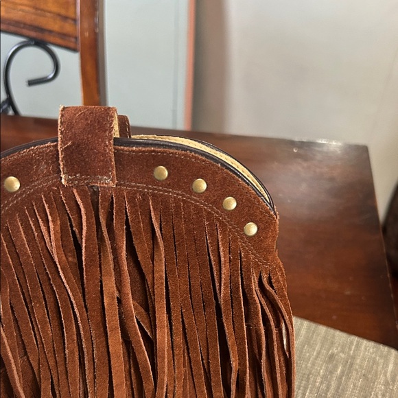 Shyanne Brown Suede Fringe Western Ankle Boots - Picture 8 of 9